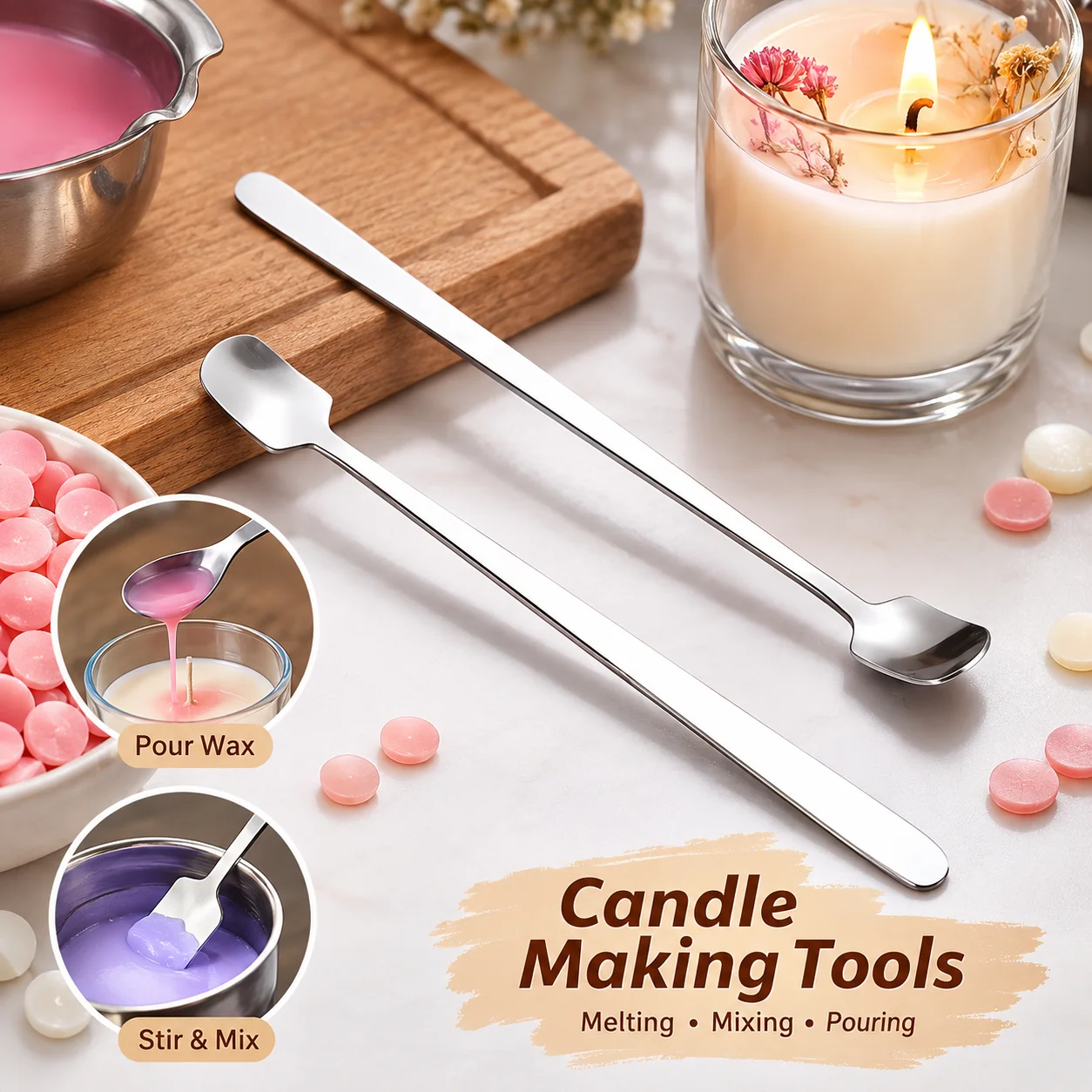 Candle Making Workshop - 1/2PCS Stainless Steel Candle Making Spoon