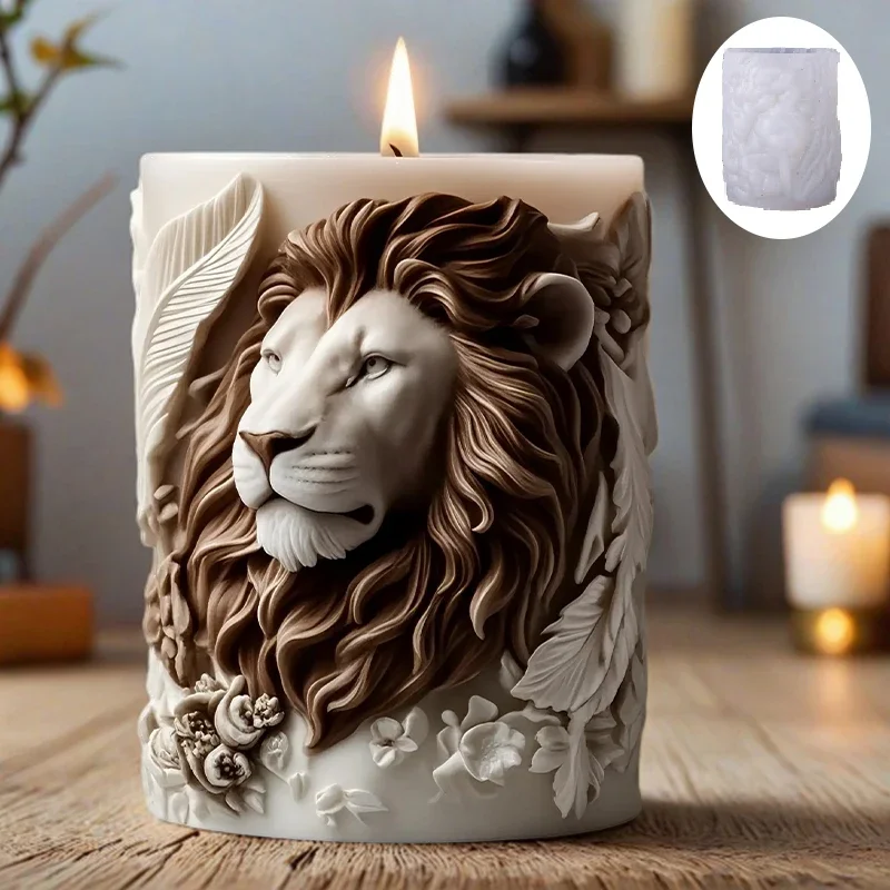 Candle Making Thermometer - 3D Lion Relief Candle Mold -