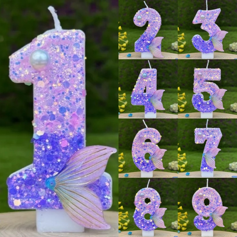 Glitter Purple Gradient Mermai - Candle Making Things review and price