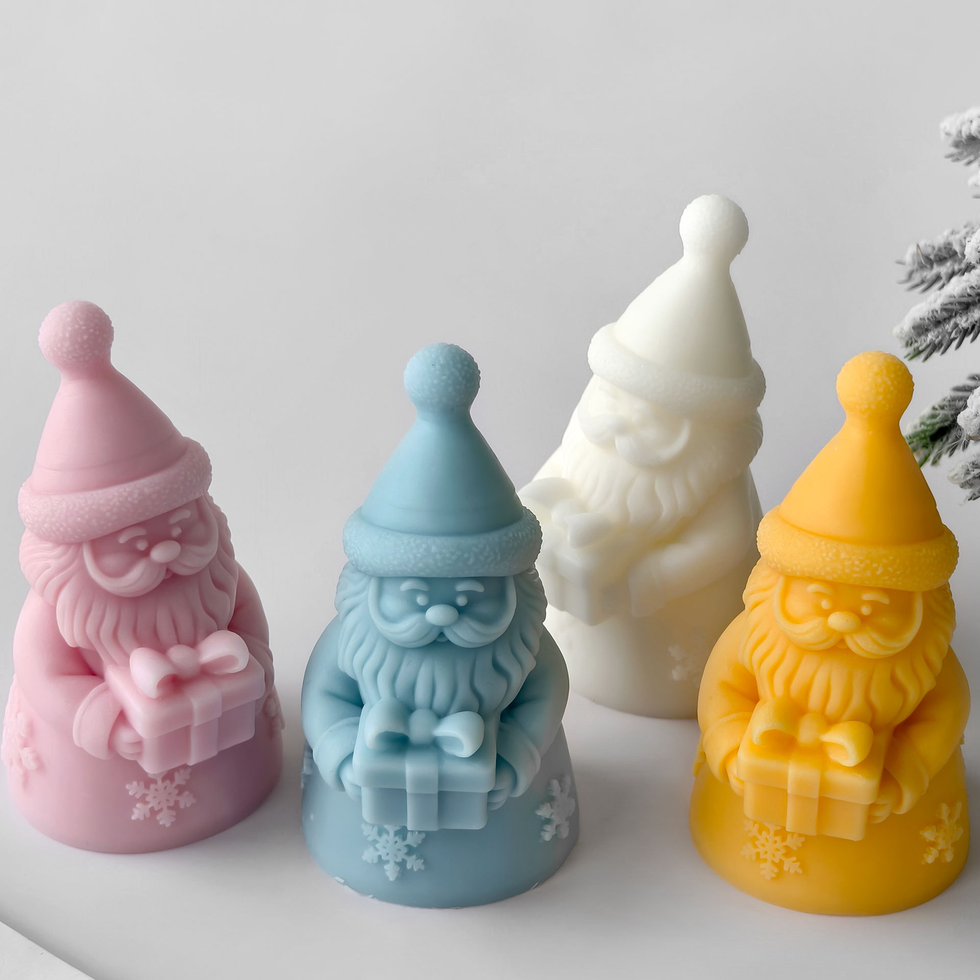 Santa Claus Gift Box Silicone  - Kraft Box Candle review and price