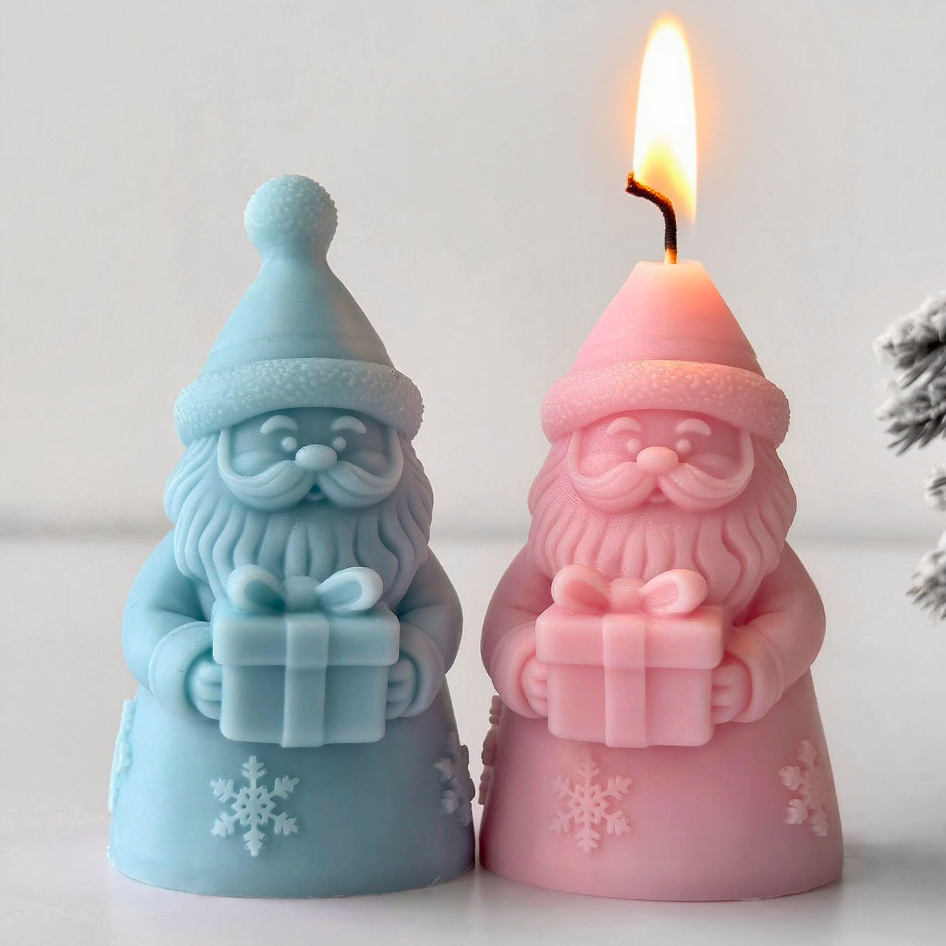 Santa Claus Gift Box Silicone  - Kraft Box Candle review and price