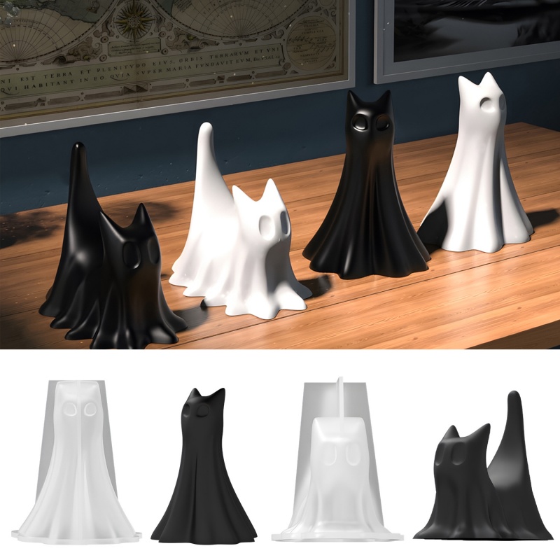 Ghost Cat Halloween Desktop Or - Candle Making Things review and price