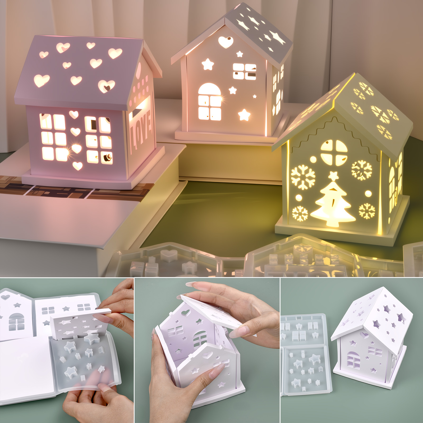3D House Silicone Mold DIY Chr - Candle Making Things review and price