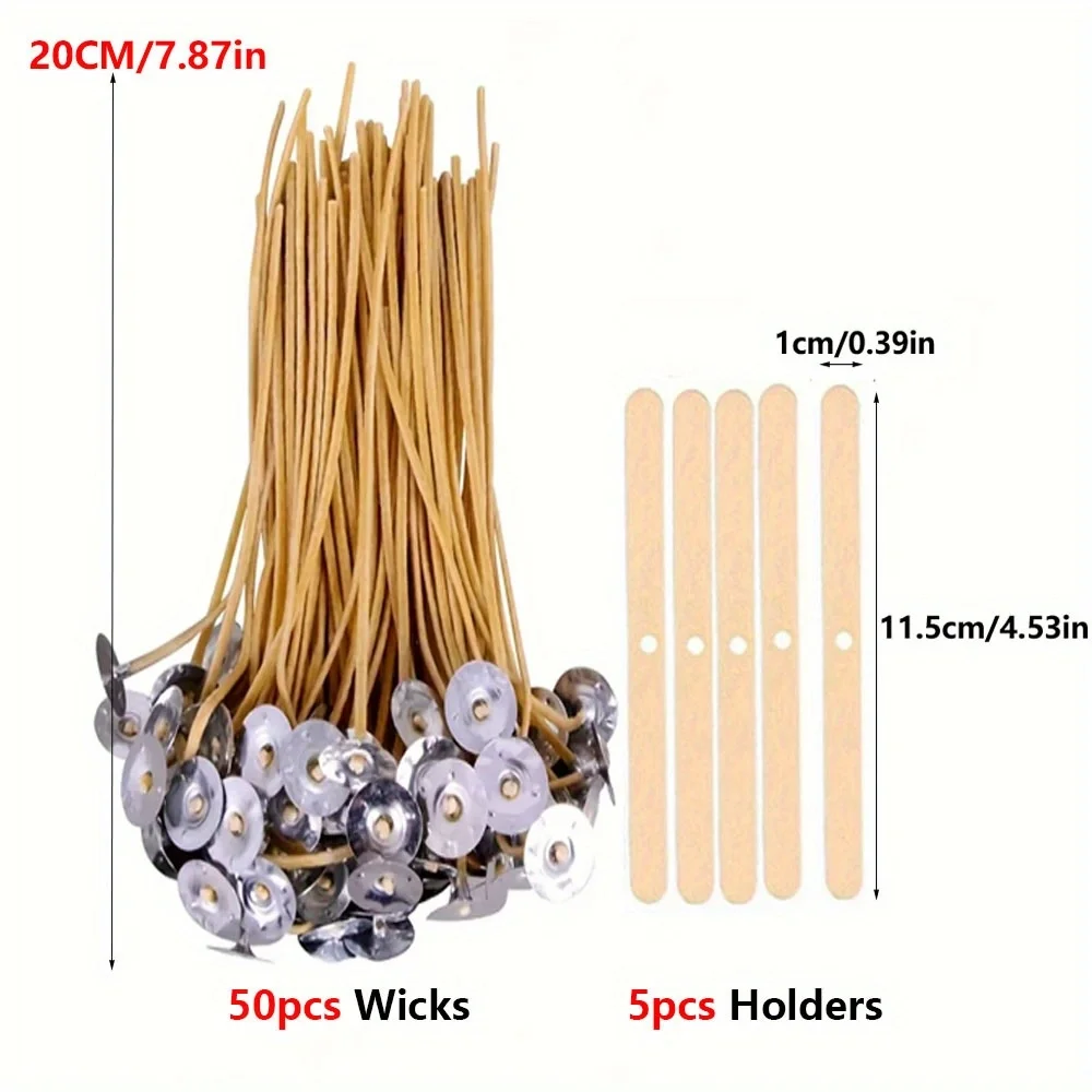 Candle Wicks 50 PCS 8 Inch Hem - Candle Making Workshop review and price