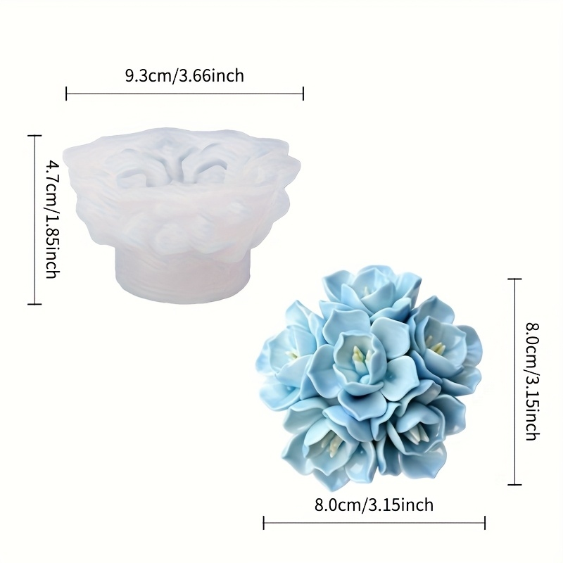 1 Hydrangea Candle Silicone Mo - Candle Making Things review and price