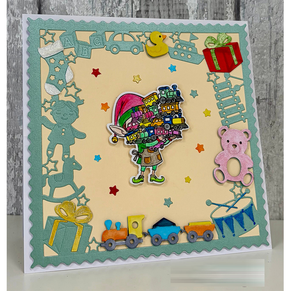 Santa's Workshop Toys Die Set  - Kraft Box Candle review and price