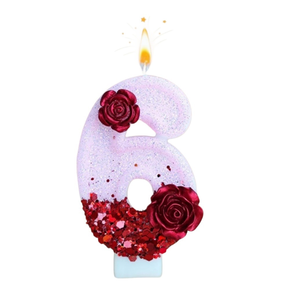 Number Pink Glitter Red Rose F - Candle Making Things review and price