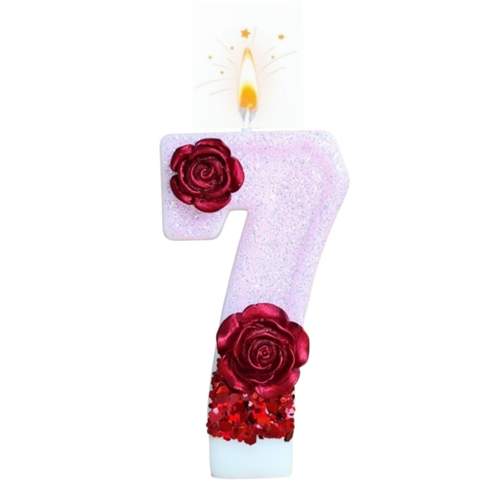 Number Pink Glitter Red Rose F - Candle Making Things review and price
