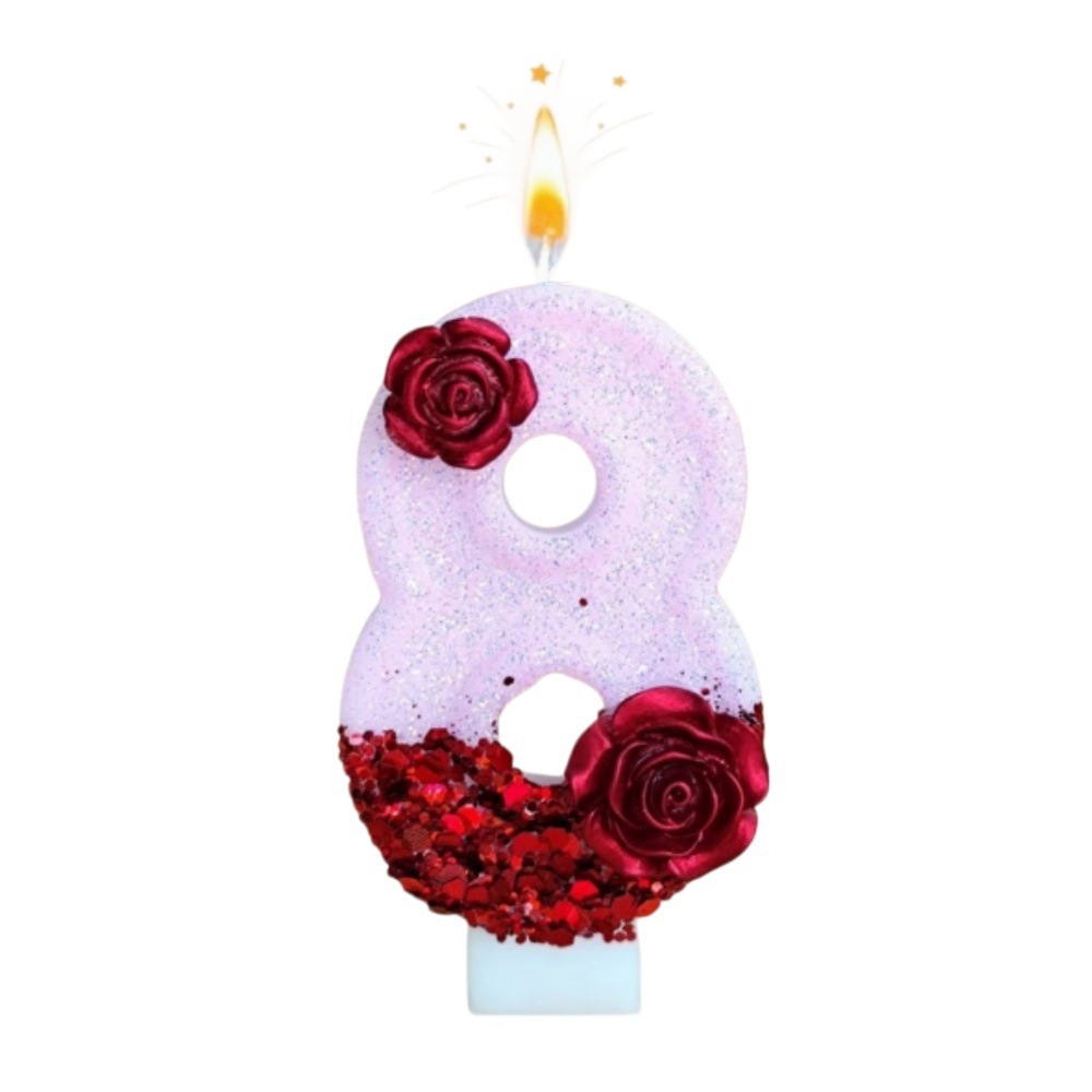 Number Pink Glitter Red Rose F - Candle Making Things review and price