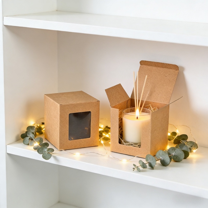 Brown Kraft Paper Boxes with P - Kraft Box Candle review and price